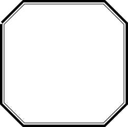 Black and White Octal Clipart - Unique Geometric Visuals