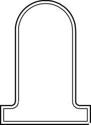 Tombstone with Cross Clipart - Detailed Grave Marker Illustration