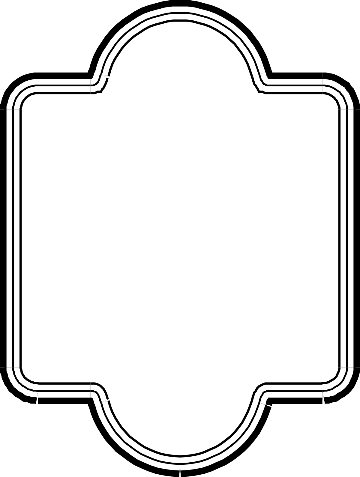 Blank Paper with White Border Clipart - Elegant Frame Design
