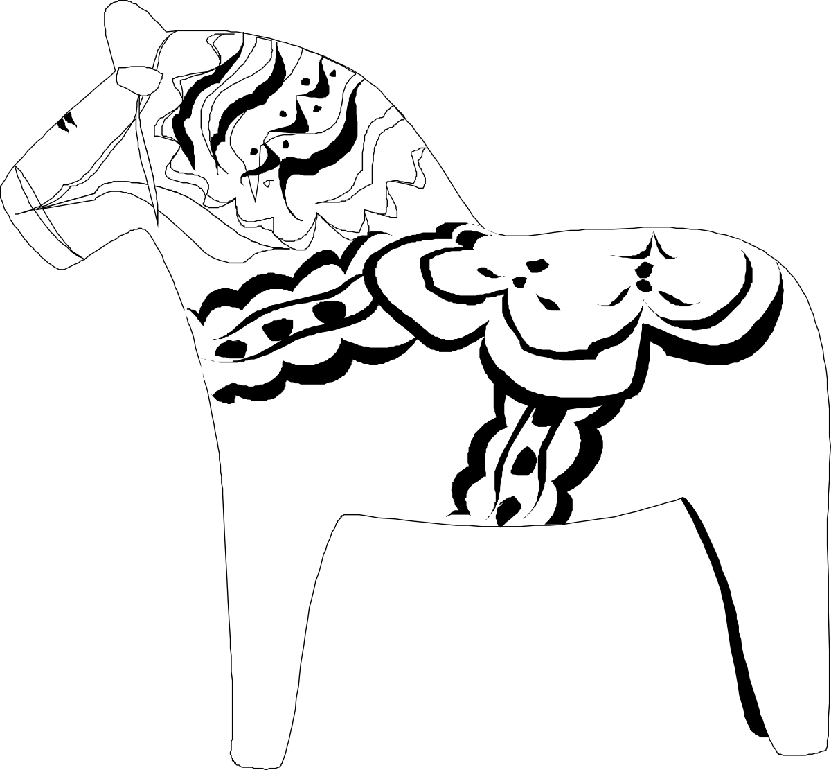 Black and White Dog Clipart - Unique Hand-Drawn Illustration