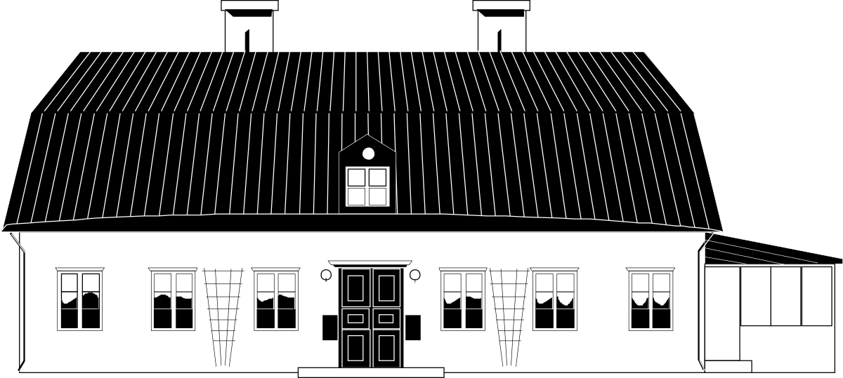 a black and white illustration of a house clip art png transparent House Clipart: Black and White Illustration for Creative Projects