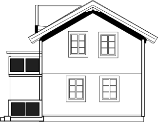 Black and White Floor Plan with Window Clipart