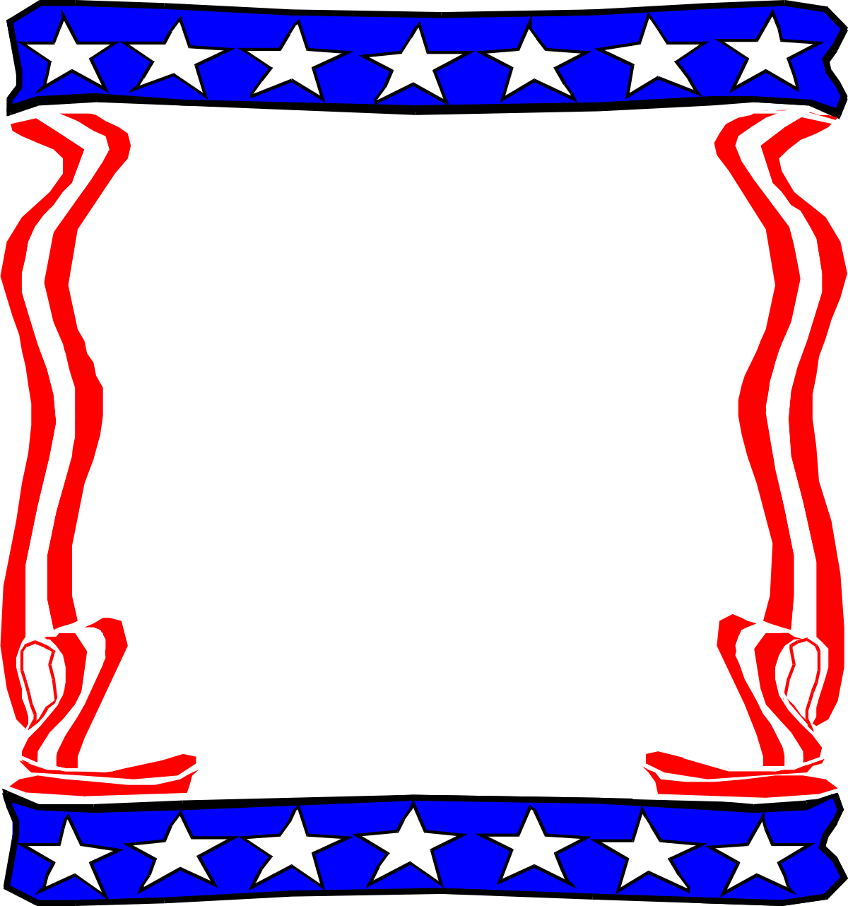 a red, white and blue star border clip art png transparent Star Border Clipart: Red, White and Blue for Holiday Celebrations