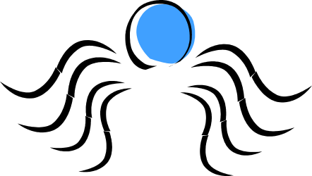Blue Circle on Black Background Clipart - Vibrant and Unique
