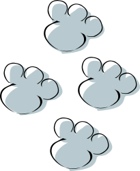 Four White Mouse Heads Clipart - Perfect for Fun and Playful Designs