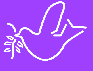 White Dove on Purple Background - Stunning Clipart Collection
