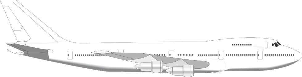 White Airplane Clipart on Black Background for Stunning Visuals