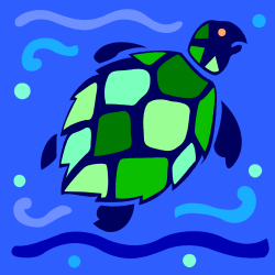 Green Turtle Swimming in the Ocean - Stunning Clipart for Your Projects