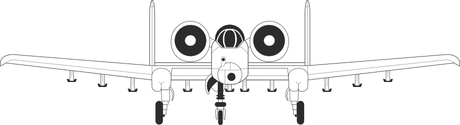Jet on Black Background Clipart
