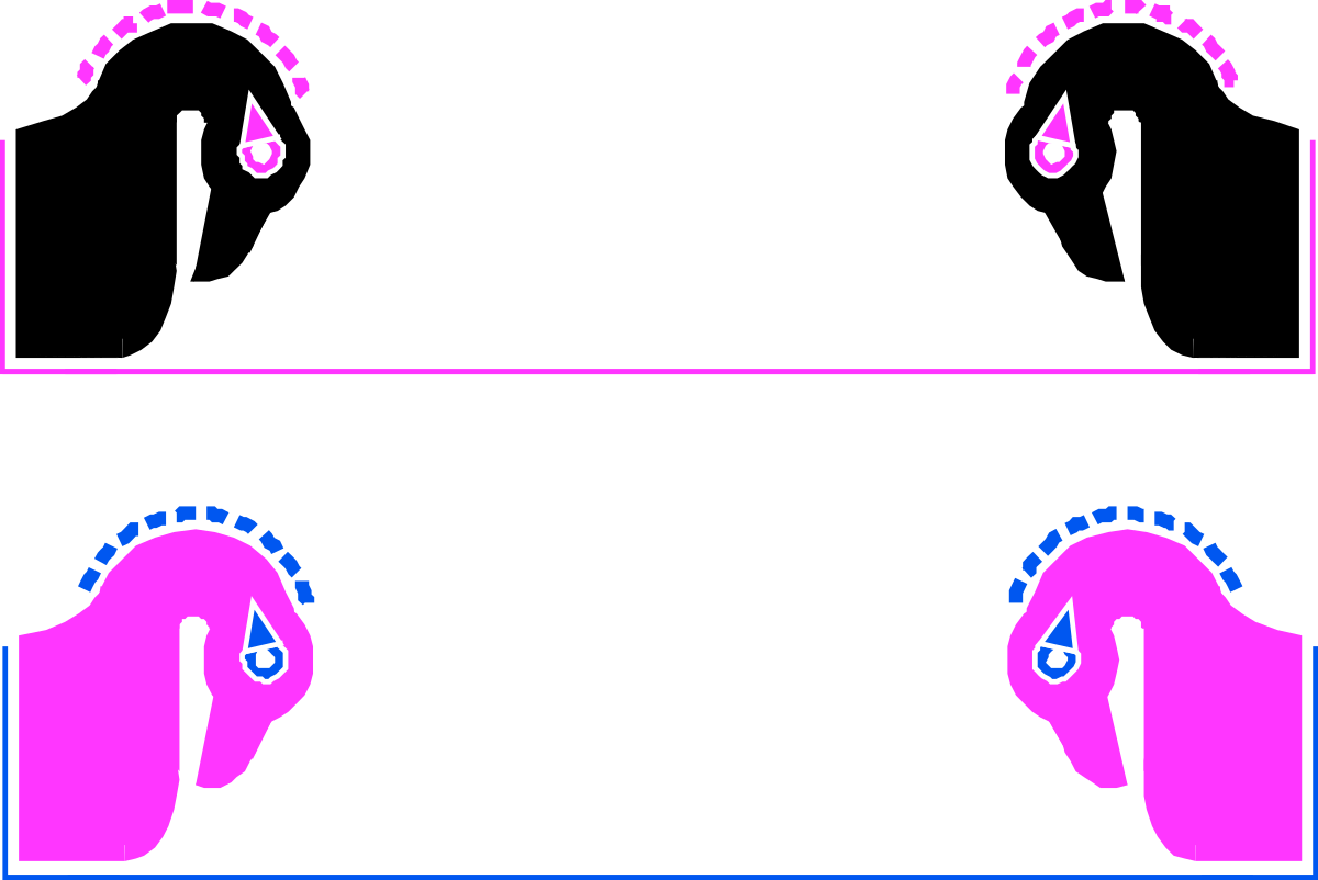 Pink Elephant on Blue Background - Whimsical Clipart