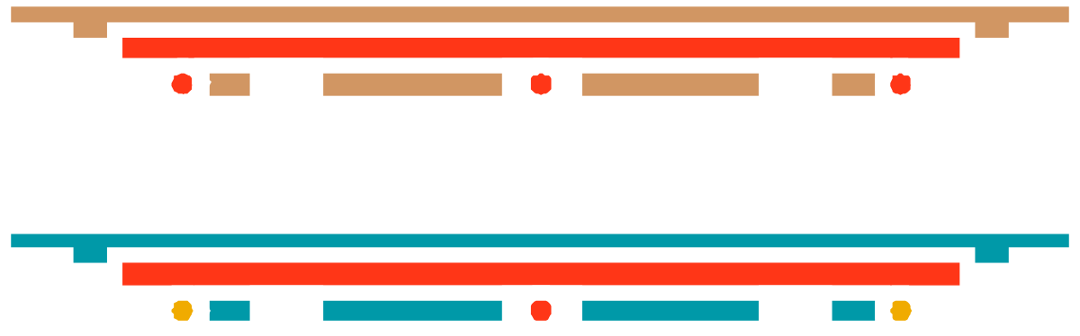 Colorful Clipart of Two Cars with Stylish Borders and Bars