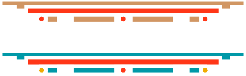 Colorful Clipart of Two Cars with Stylish Borders and Bars