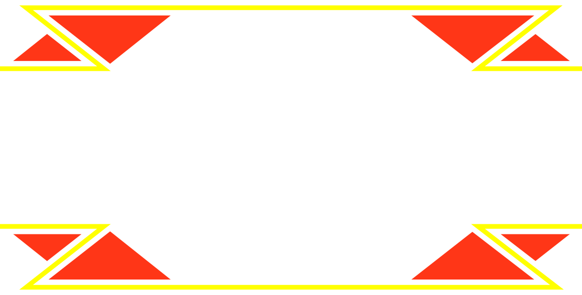 Red and Yellow Frame Clipart on Black Background - Eye-Catching Border Design