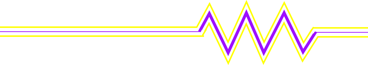 Purple and Yellow Lines with White Stripe Clipart - Modern Borders and Bars Design