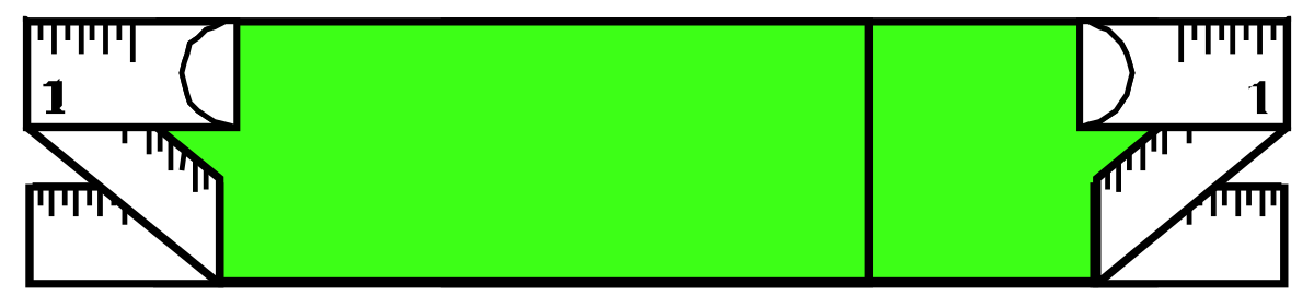Borders and Bars Clipart: Green Box with Ruler for Creative Designs