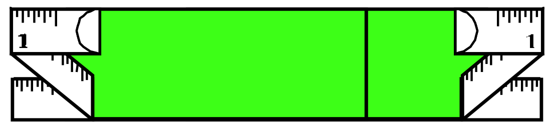 Borders and Bars Clipart: Green Box with Ruler for Creative Designs