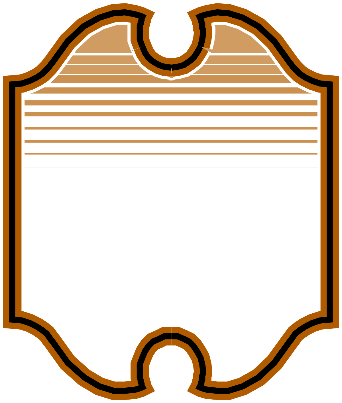 Brown and Black Frame with Elegant Borders - Clipart Collection