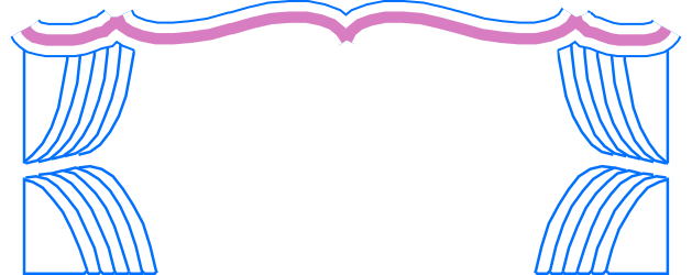 Pink and Blue Striped Curtain Clipart - Perfect Borders and Bars Design