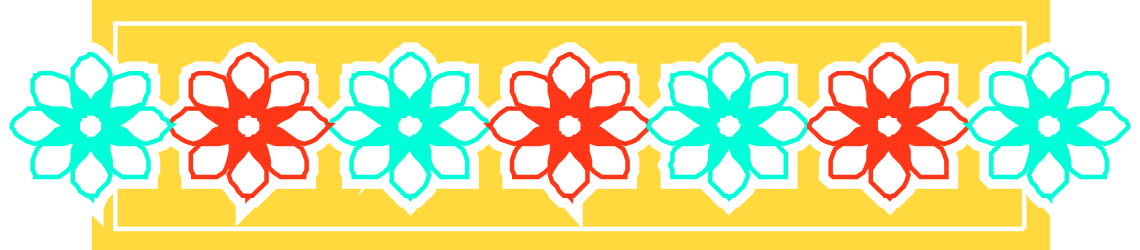 Colorful Flower Box Clipart - Vibrant Borders and Bars Design