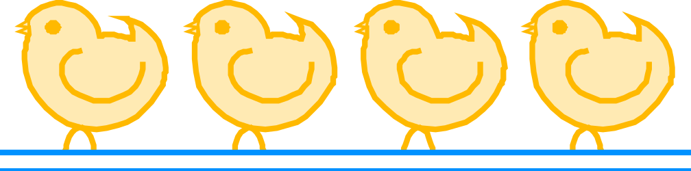 Birds in a Blue Stripe Clipart | Elegant Borders and Bars