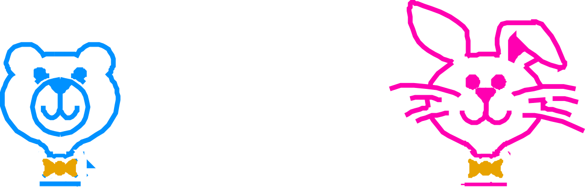Bear Clipart: Two Distinct Colored Shapes of a Bear