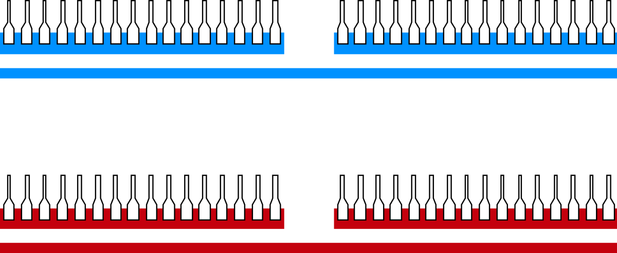 Borders and Bars Set of Pins on Black Background Clipart