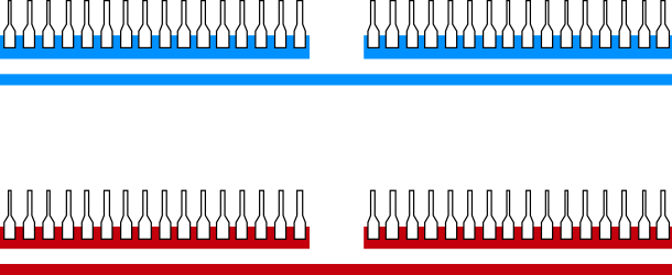 Borders and Bars Set of Pins on Black Background Clipart
