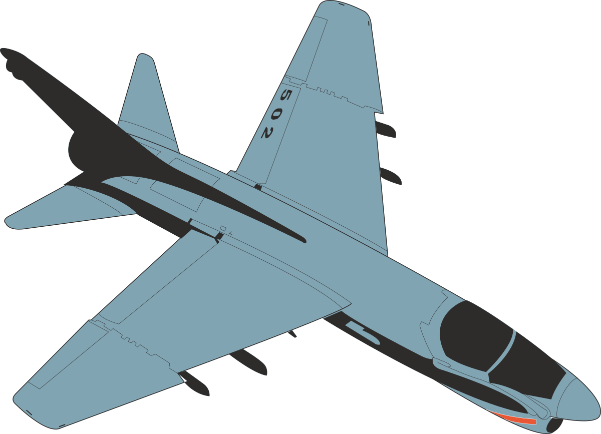 Blue Fighter Plane Flying in the Sky Clipart Collection