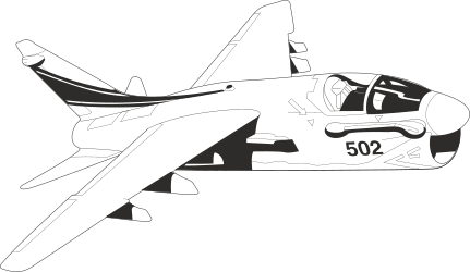 Fighter Jet Flying in the Sky - Dynamic Clipart Illustration