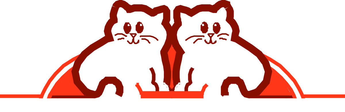 Dogs Sitting at a Table: Adorable Clipart of Two Dogs Looking at the Camera