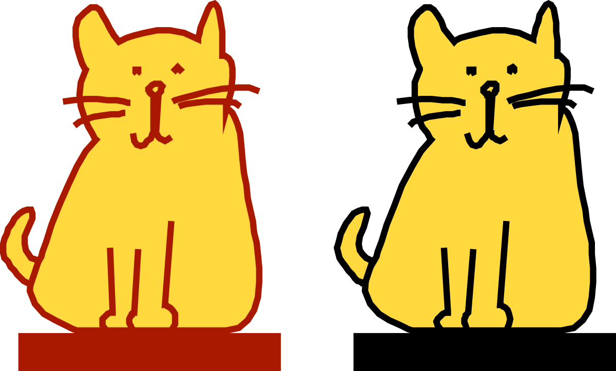 two cats sitting on top of each other cats clip art png transparent Two Cats Sitting Together - Adorable Clipart Illustration