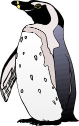 Penguin Clipart with Yellow and Black Beak - Perfect for Fun Designs