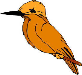 Bird on Branch Clipart - Elegant Nature Illustration