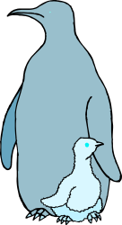 Penguin and Baby Clipart: Adorable Family Scene