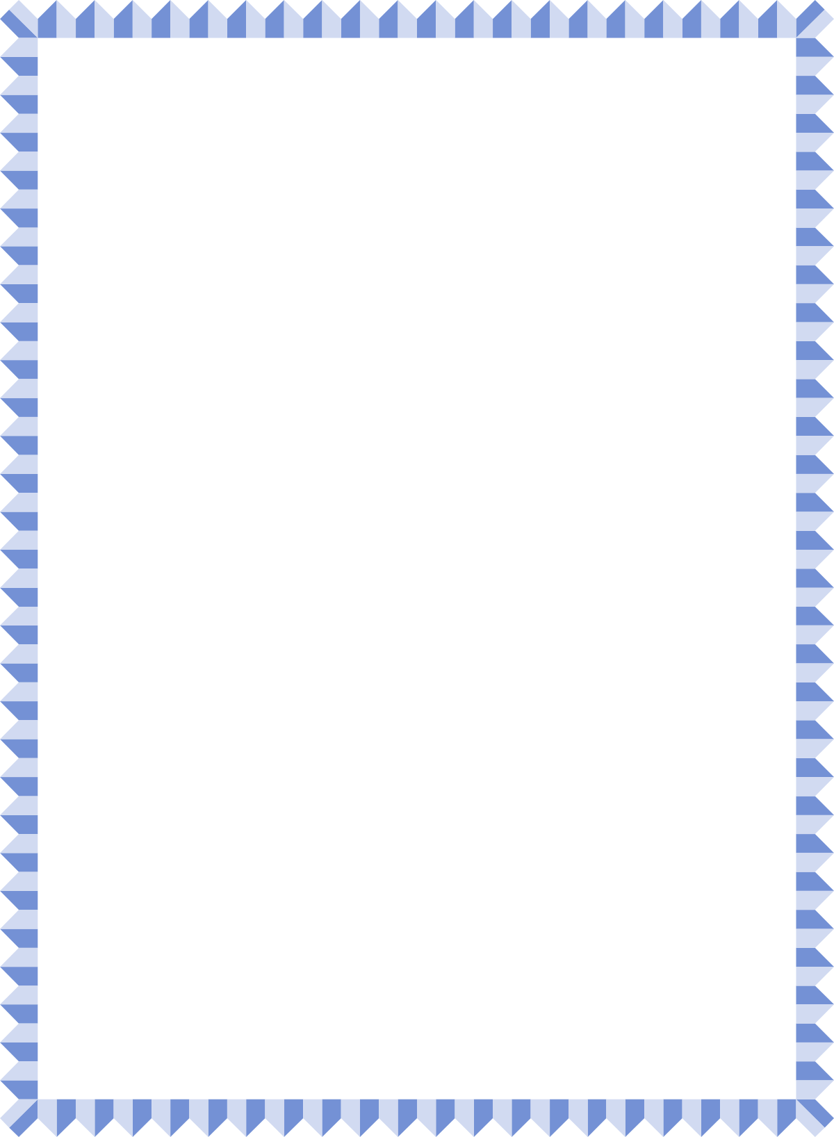 Elegant Blue and White Border with Black Accents Clipart