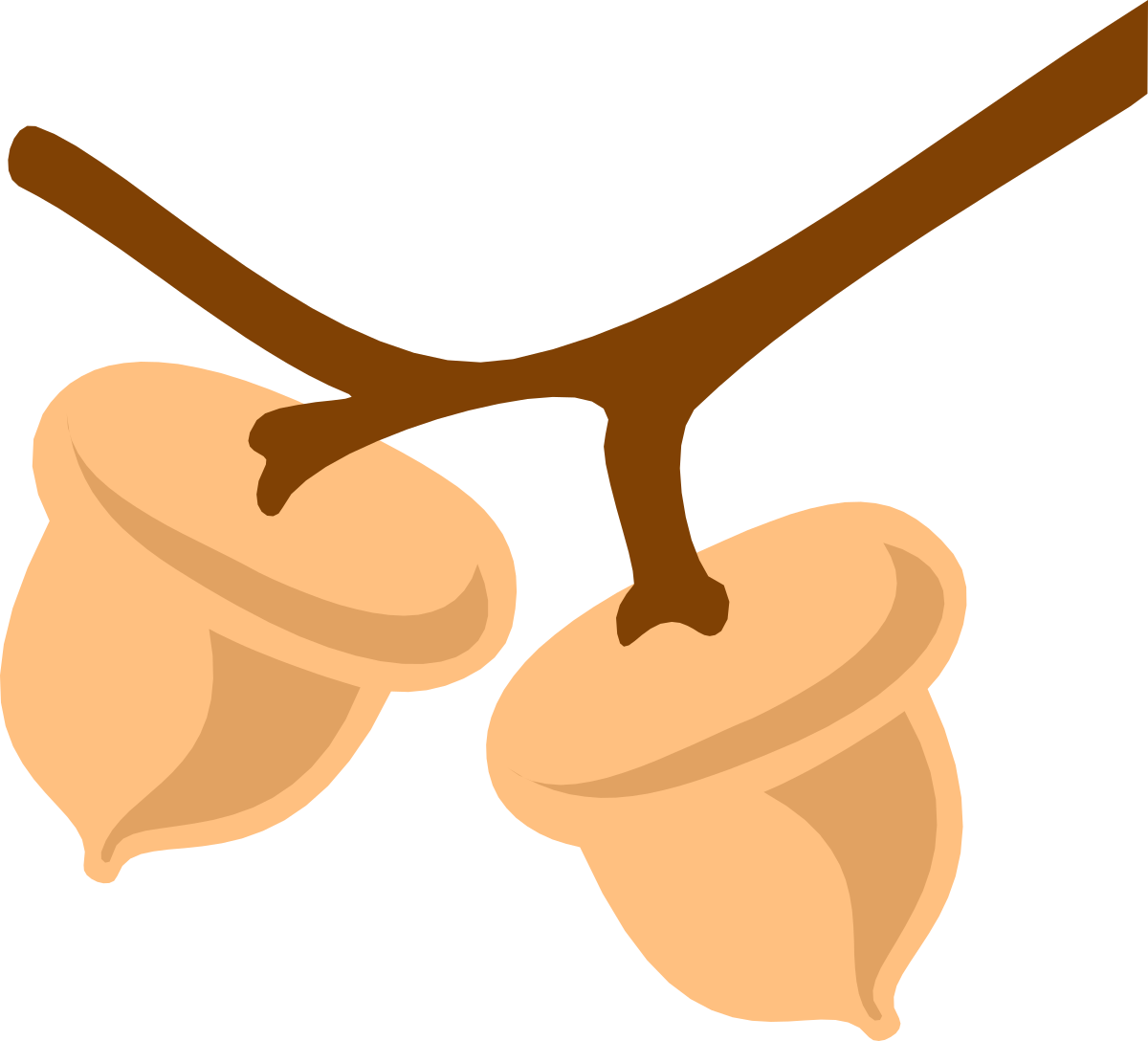 a pair of two brown cottons clip art png transparent Brown Cotton Pair Clipart - Versatile Textile Illustrations