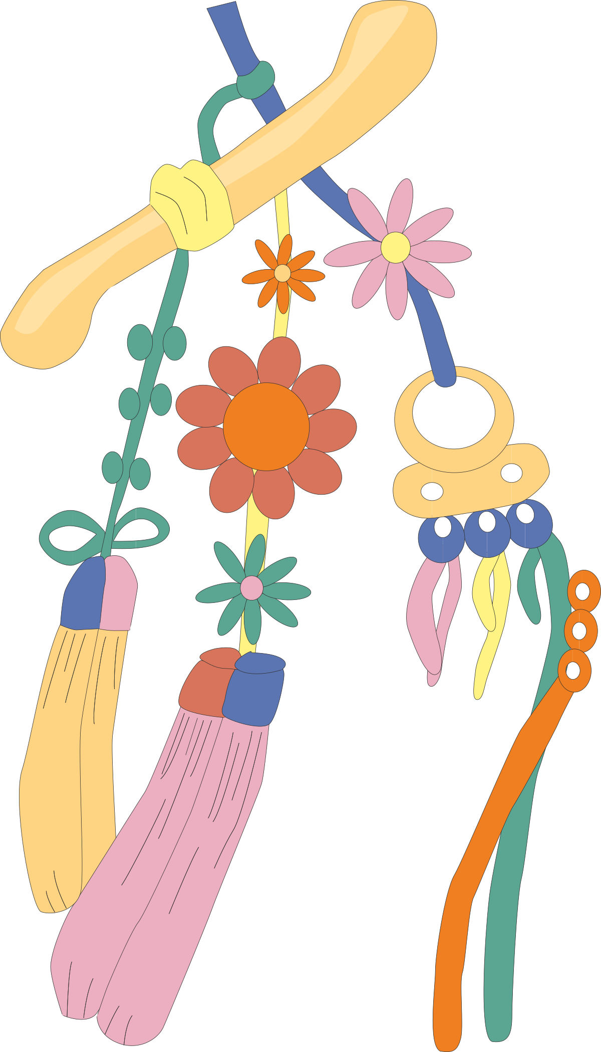 Flower Bouquet Hanging from Ceiling - Vibrant Clipart for Any Occasion