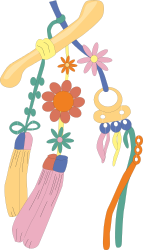 Flower Bouquet Hanging from Ceiling - Vibrant Clipart for Any Occasion