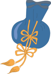 Blue Hat with Bow Clipart - Elegant Bow Accessory Design