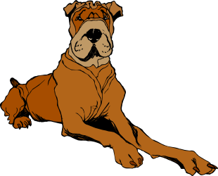 Dog Laying Down on Ground - Adorable Clipart for Your Projects