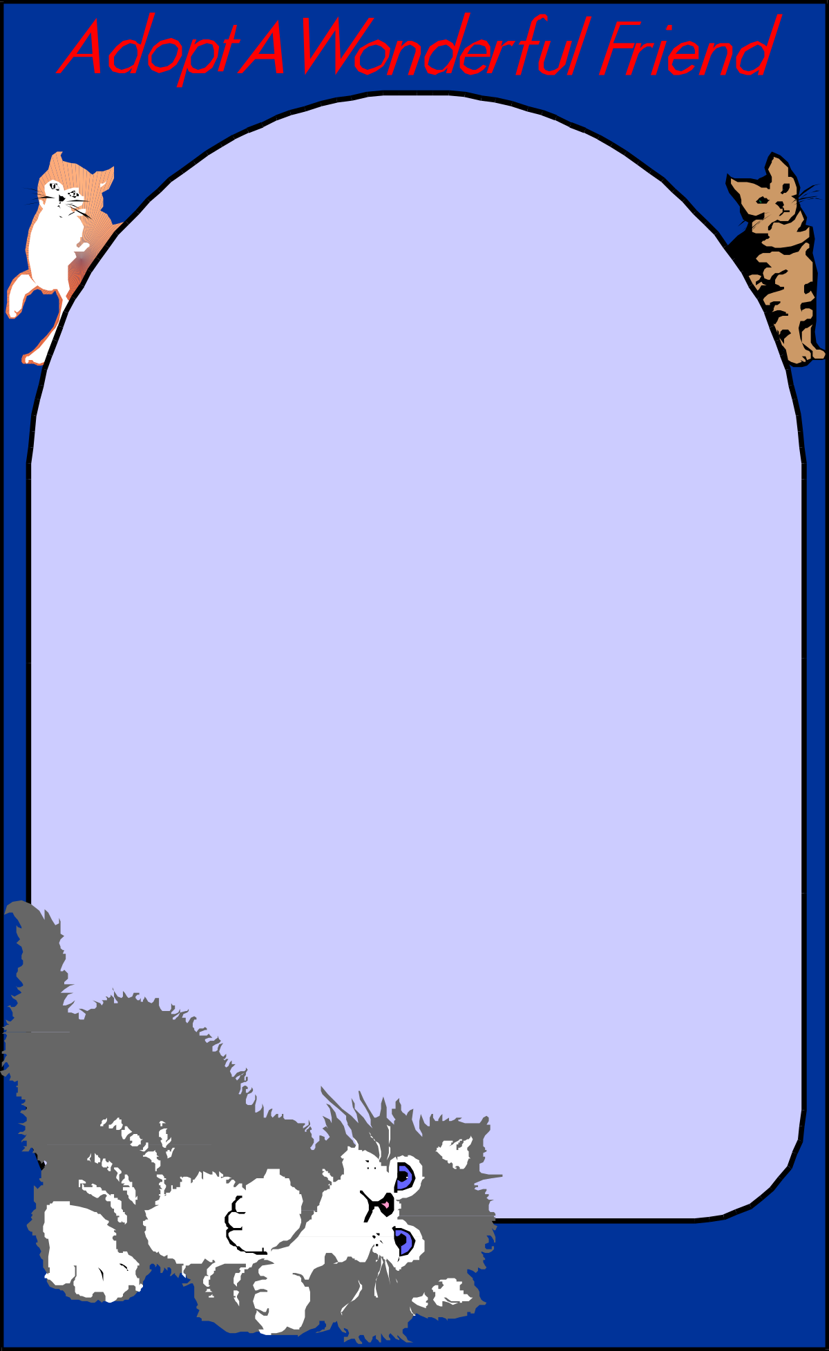 a blue background with a border with a border border border border border border border border border border border border border clip art png transparent Borders with Cute Animals - Adopt a Pet Clipart