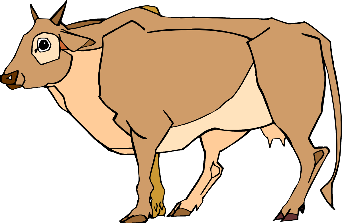 Brown Cow with Long Horn Clipart: Perfect for Your Farm-Themed Projects