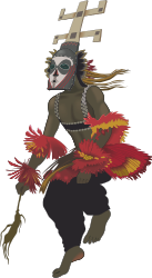 Vibrant Feathered Costume Figure Clipart for Stunning Designs