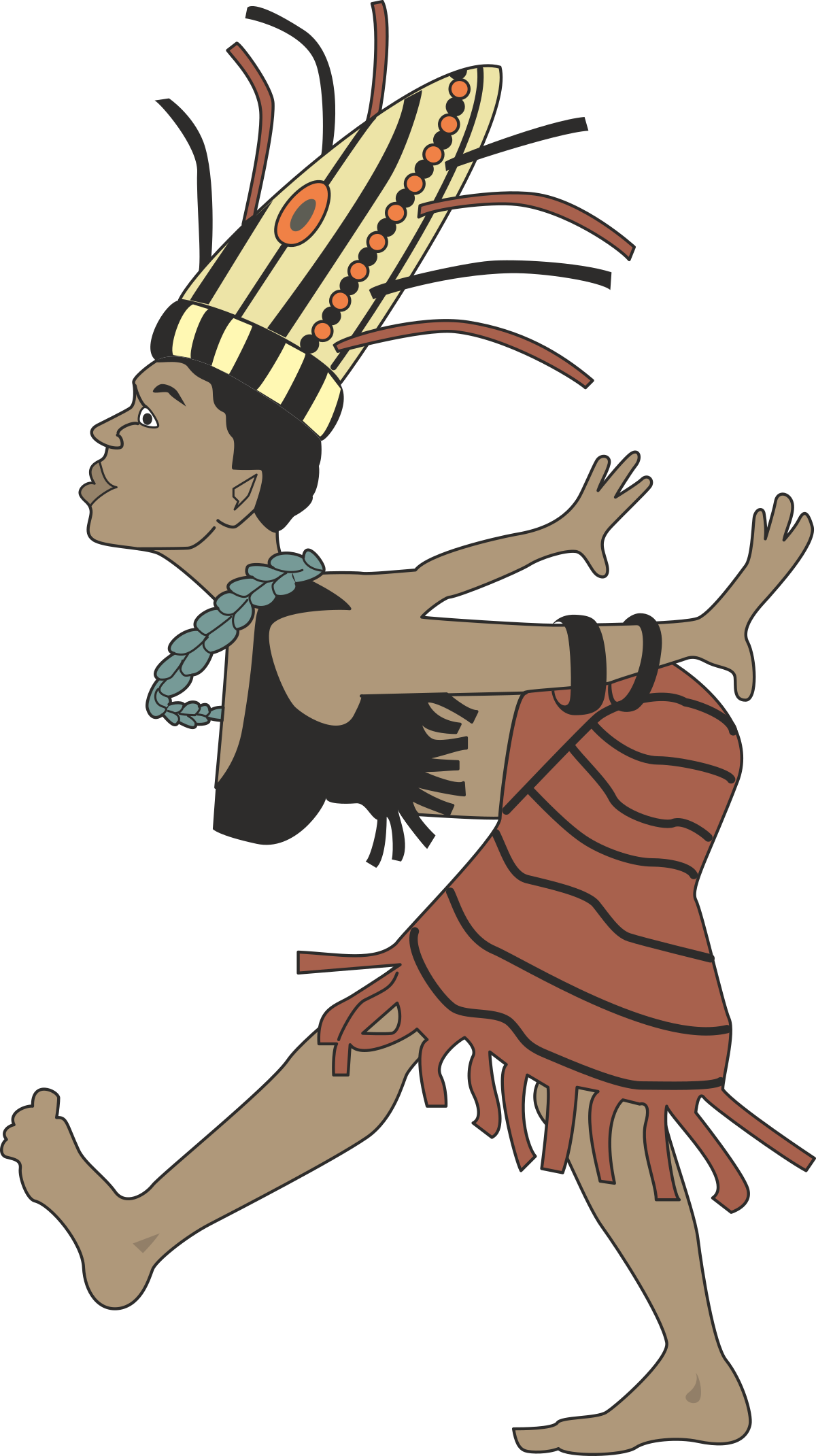 Dancing Man in Hat and Skirt - Dynamic Clipart for Creative Projects