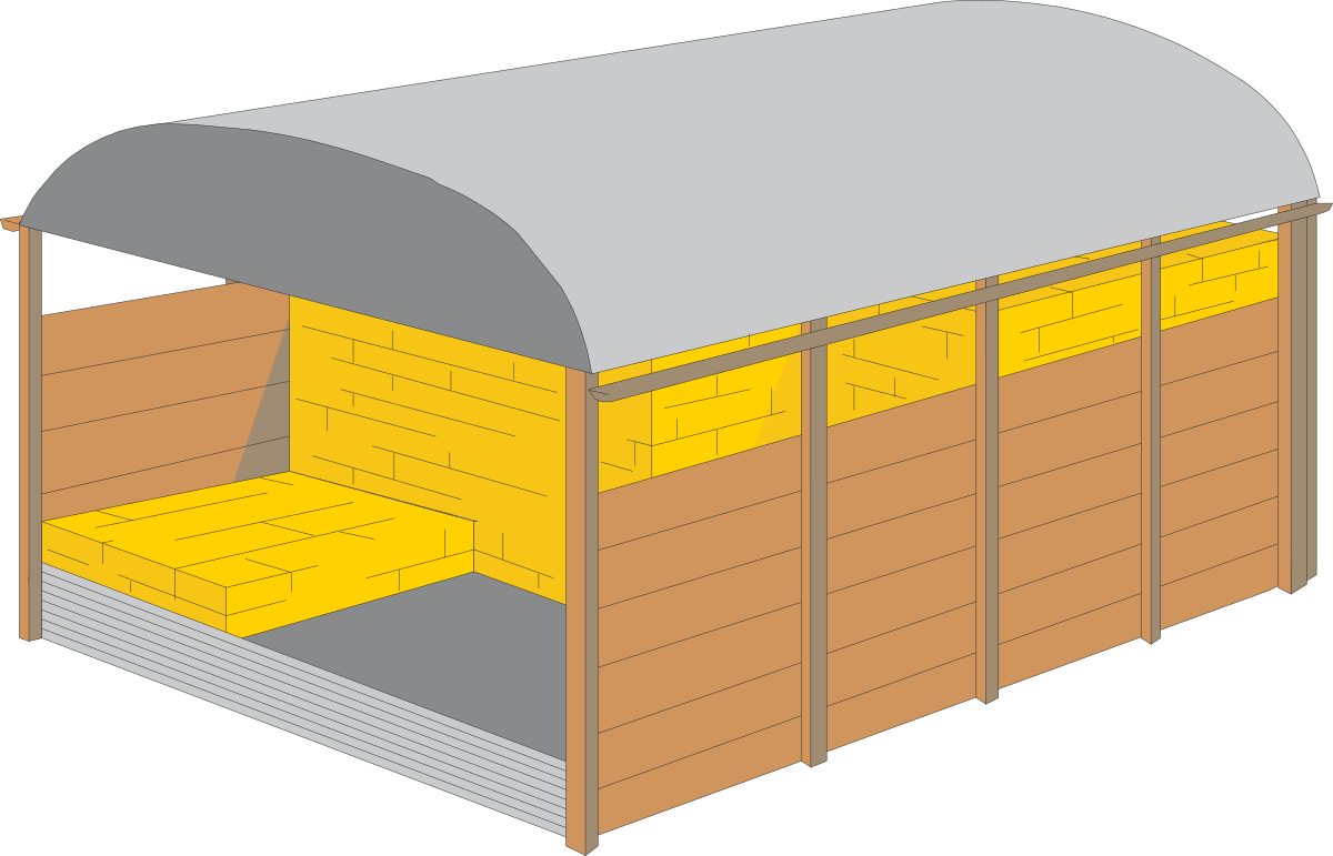 Wooden Shed Clipart with Roof and Door - Versatile SVG