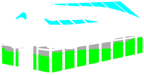 Green House with Roof Clipart - Charming and Eco-Friendly Design