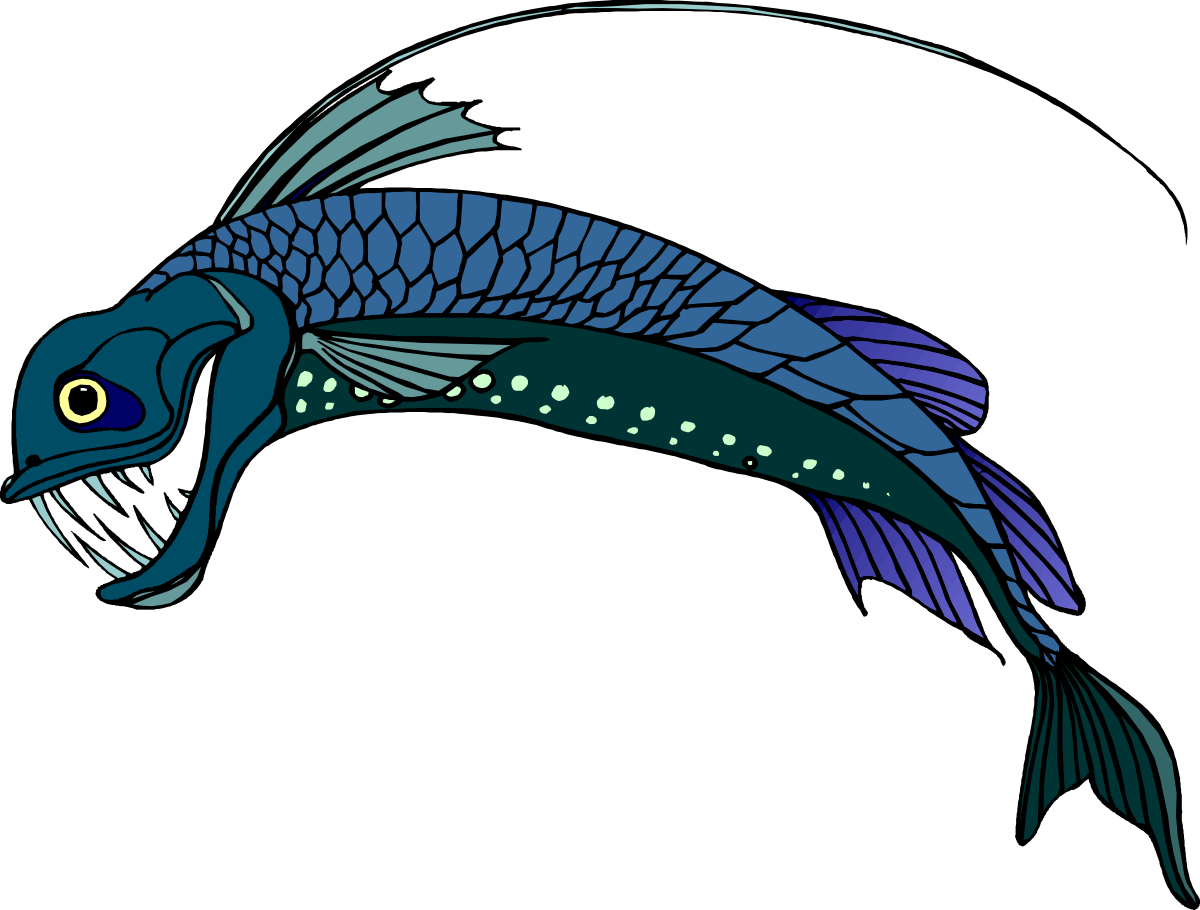 Fish with Long Tail Clipart - Vibrant and Detailed Marine Life Graphics