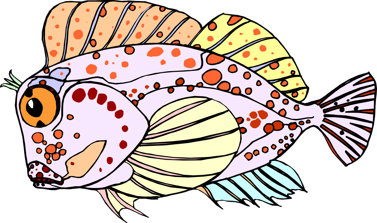 a fish with orange spots on its body clip art png transparent Vibrant Orange-Spotted Fish Clipart for Creative Projects