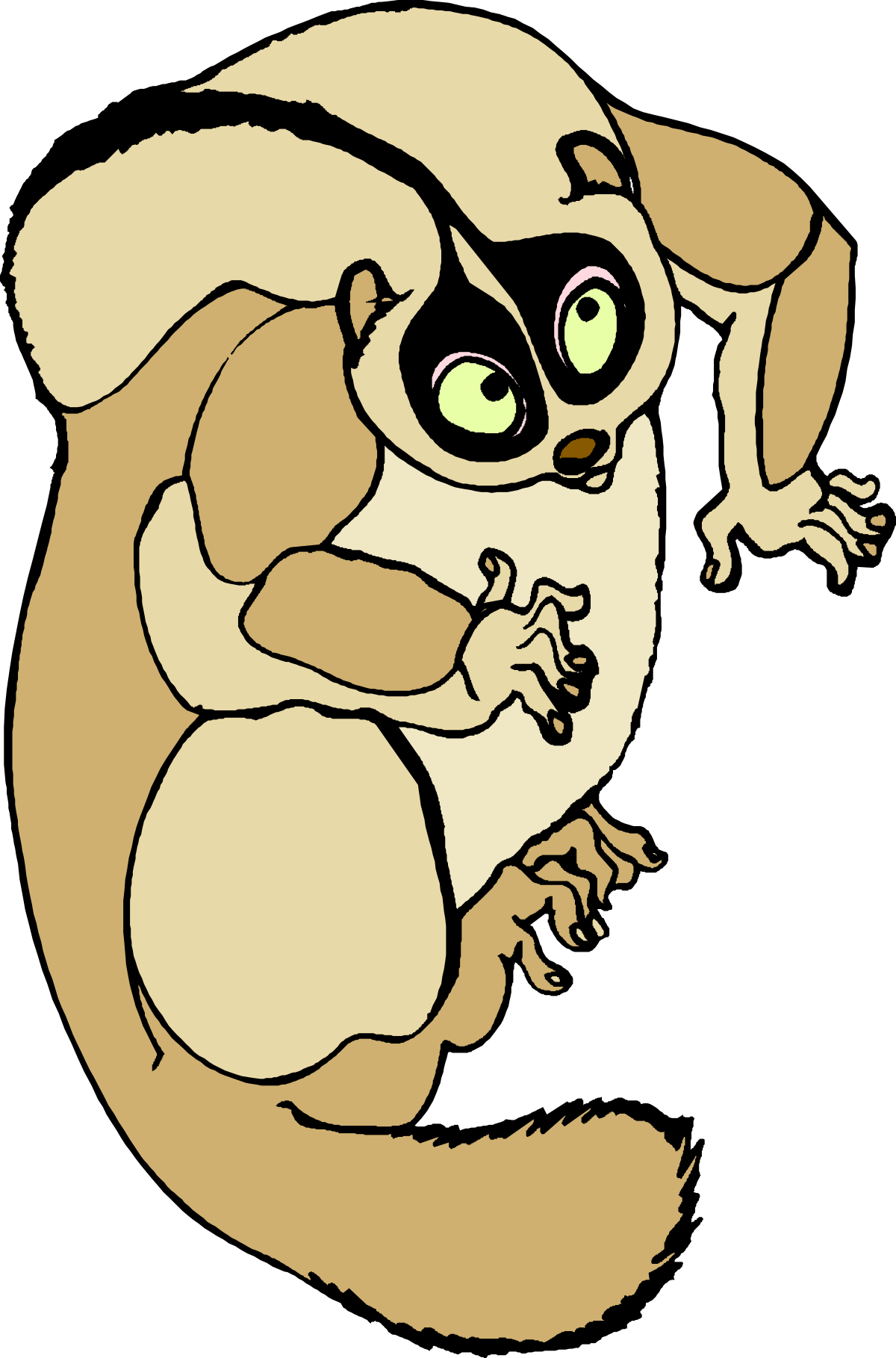 a cartoon squirrel with green eyes and a tail clip art png transparent Cartoon Squirrel Clipart: Adorable Green-Eyed Character with Playful Tail