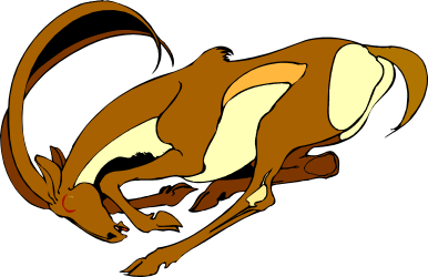Brown and White Dog Laying Down Clipart for Creative Projects